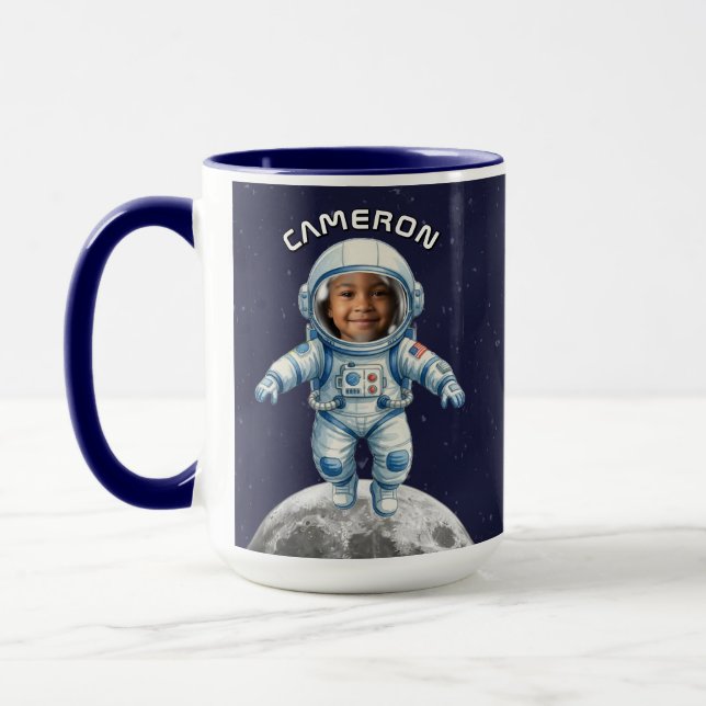 Taza Astronaut Photo Outer Space Moon Kids (Izquierda)