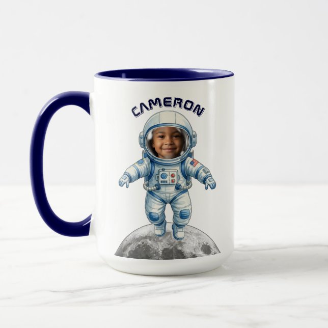 Taza Astronaut Photo Outer Space Moon Kids (Izquierda)