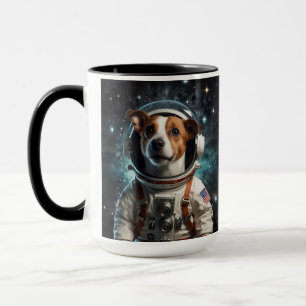 Taza Astronauta Cute Jack Russell Terrier
