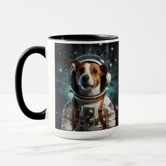 Taza Astronauta Cute Jack Russell Terrier (Izquierda)