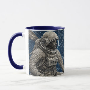 Taza Astronauta de arte ai en el espacio