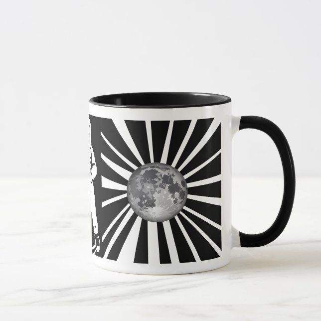 Taza Astronauta de la Luna de la Tierra Mug (Derecha)
