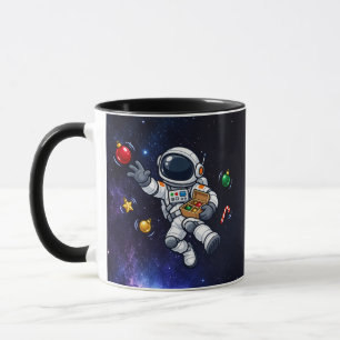 Taza Astronauta de Navidad flotante con adornos