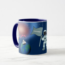 Taza Astronauta en la galaxia espacial nombre personali