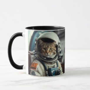 Taza Astronauta grisácea en el espacio ultraterrestre