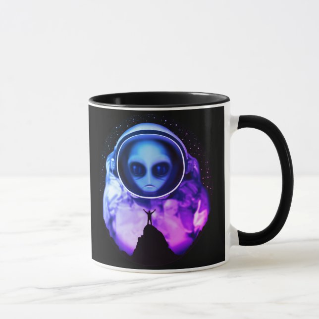 Taza Astronauta retro alienígena (Derecha)