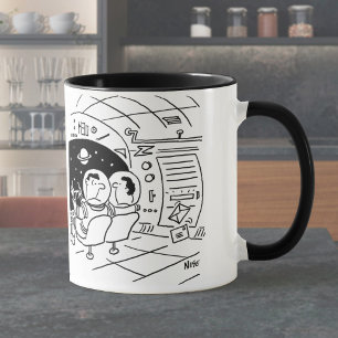 Taza Astronauta sorprendido al ver el correo entregado