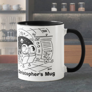 Taza Astronauta sorprendido de ver correo. Añadir nombr