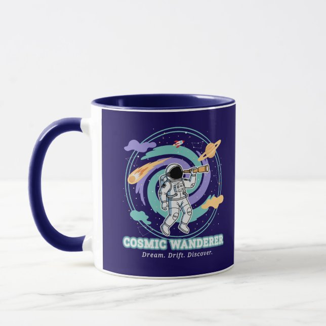 Taza Astronauta Telescopio Vagabundo Cósmico (Izquierda)