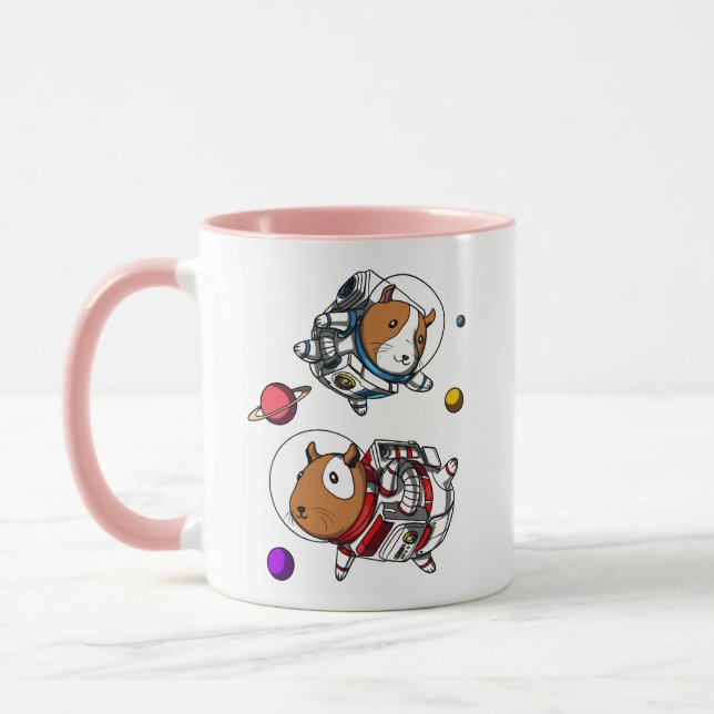 Taza Astronautas de Cerdos de Guinea Espacial Mascota d (Izquierda)