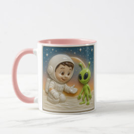 Taza astronaute et alien mignon