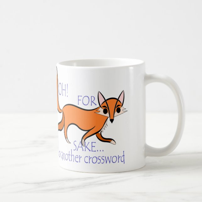 Taza astuta del crucigrama del refrán lindo (Derecha)