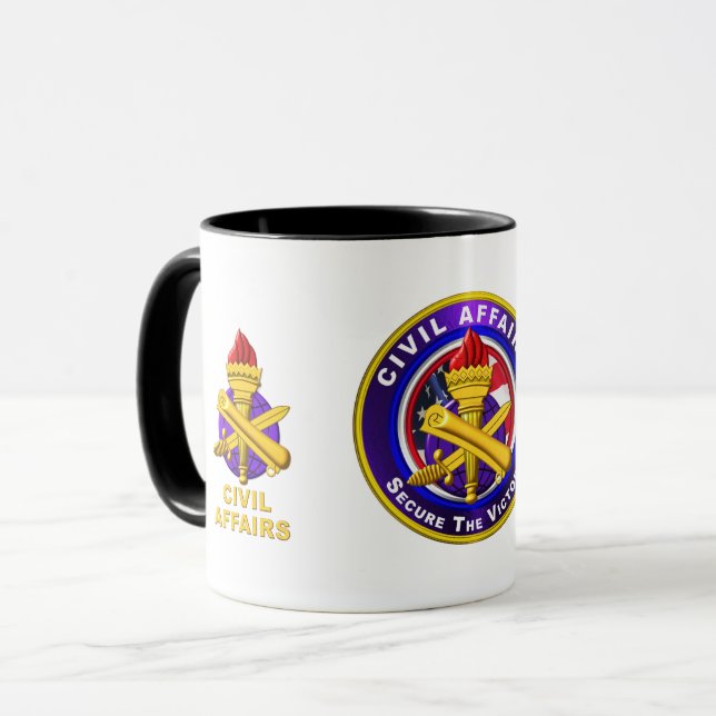 Taza Asuntos Civiles del Ejército (Anverso izquierdo)