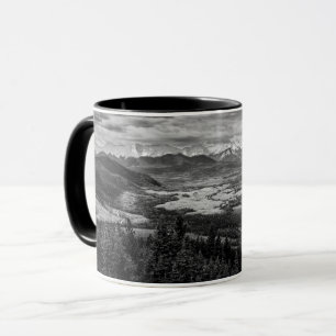 Taza Atabasca Lookout, fotografía de paisaje monocromo
