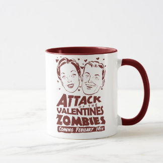 Taza Ataque de los zombis de las tarjetas del día de