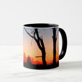 Taza Atardecer a través de los árboles