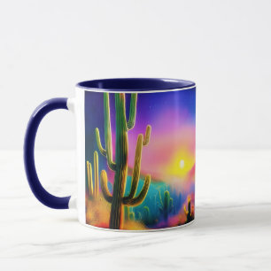 Taza Atardecer colorido en el desierto