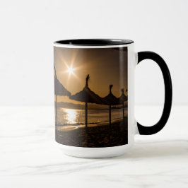 Taza Atardecer en la playa, Mallorca, España