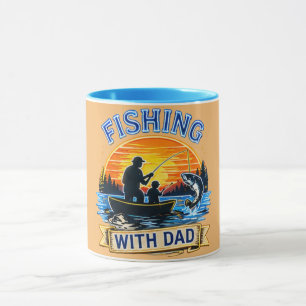 Taza Atardecer Pescando Con Papá