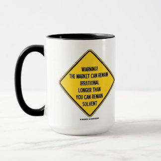 Taza ¡Atención! El Mercado Puede Seguir Siendo Irracion