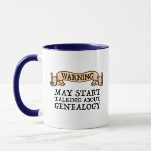 Taza ¡Atención! Puede comenzar a hablar de genealogí
