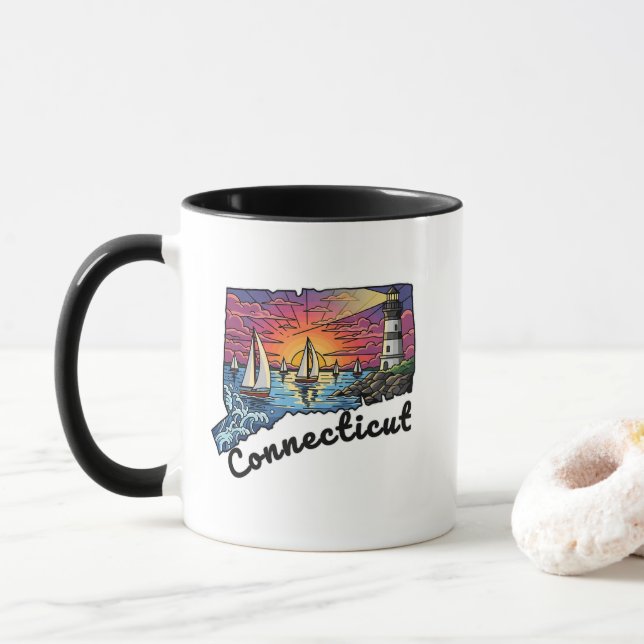 Taza Atentado de estilo de tatuaje de estado de Connect (Con donut)
