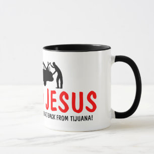 Taza Ateo divertido encontré a Jesús