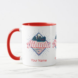 Taza Atlanta Georgia Estados Unidos Retro Skyline