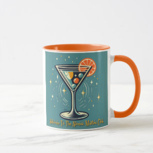 Taza Atomic Martini Club Cóctel Retro Futurista