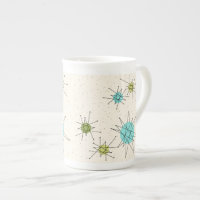 Taza atómica icónica de la porcelana de hueso de