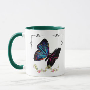 Taza atractiva mariposa
