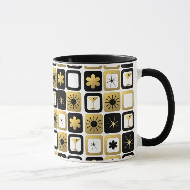 Taza atractiva retra del oro (Derecha)