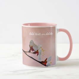 Taza Atractivas flores de ápricot japonesas