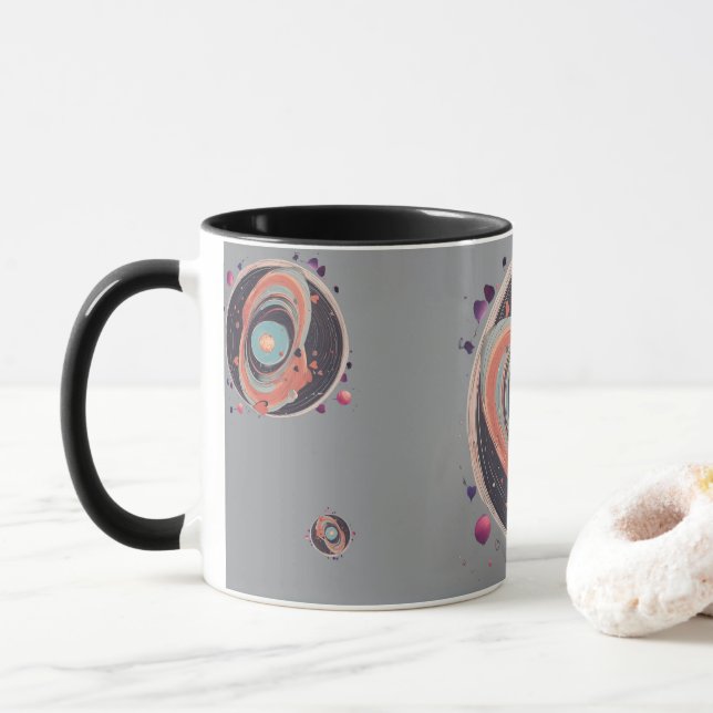 Taza 💖 🌠 "Atrapado en tu órbita" (Con donut)