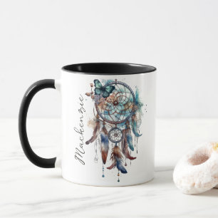 Taza Atrapasueños Boho Acuarela