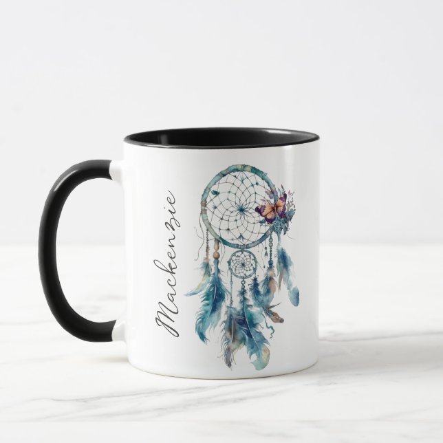 Taza Atrapasueños Boho Acuarela (Izquierda)