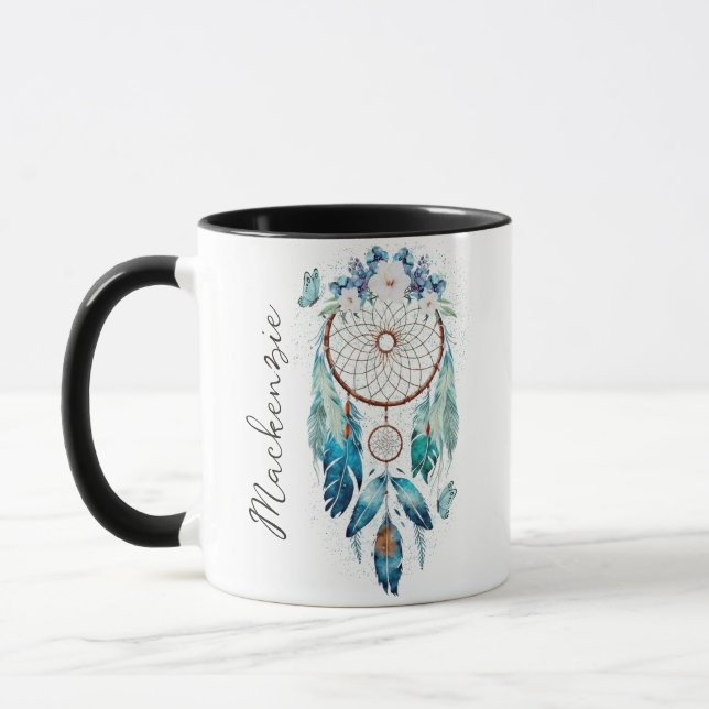 Taza Atrapasueños Boho Acuarela (Izquierda)