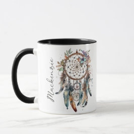 Taza Atrapasueños Boho Acuarela