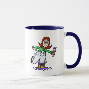 Taza Auburn Mujer Pintora Nombre Mug
