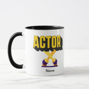 Taza Audaz Actor Mug Personalizado De Luces Brillantes
