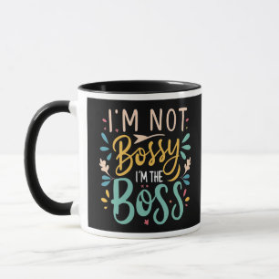 Taza Audaz burla de regalo "No soy jefe" para jefa