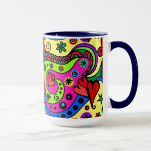 Taza Audaz diversión Resumen arte del corazón