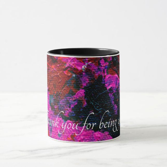 Taza Audaz personalizable y rico trapo colorido (Centro)