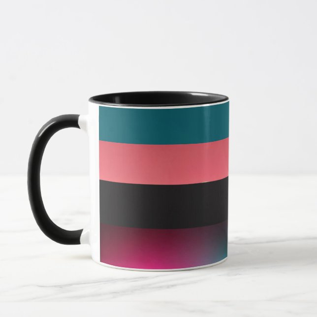 Taza Audaz rayas Gradiente Elegante Café Mug (Izquierda)