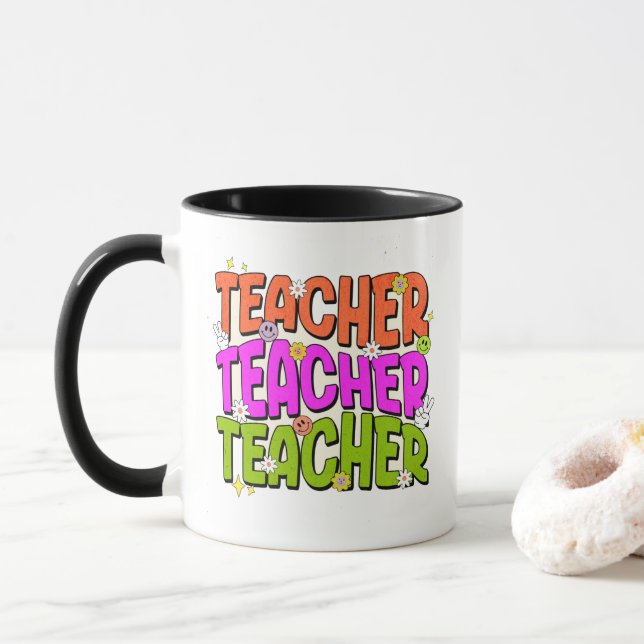 Taza Audaz y colorida Mug (Con donut)