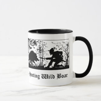 Taza Auf Wildschwein de Jagd/alemán del jabalí de la