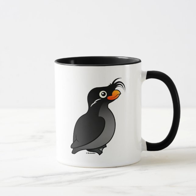 Taza Auklet con cresta (Derecha)