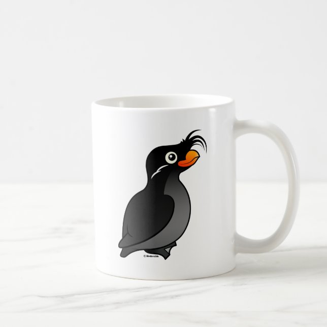 Taza Auklet con cresta (Derecha)