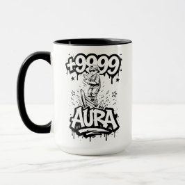 Taza Aura Farming Plus 9999 Meme del Niño en Barco