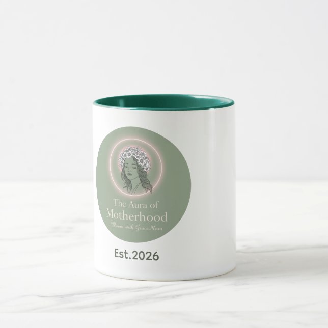 Taza Aura Personalizada de Maternidad - Café Zen Boho (Centro)